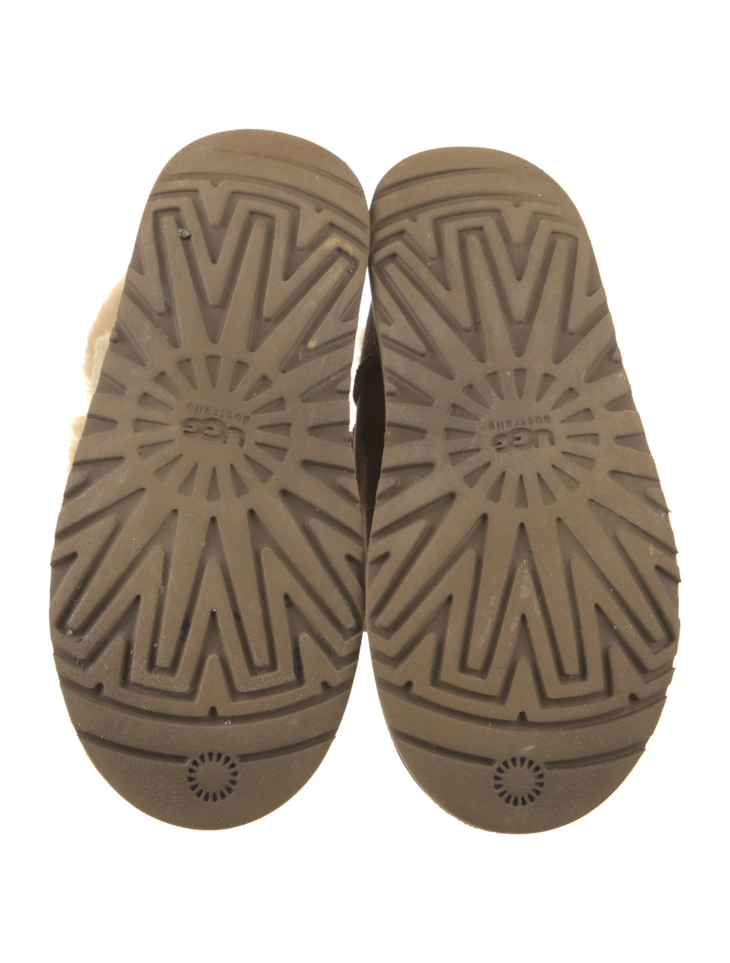 UGG Suede Fur Trim Boots